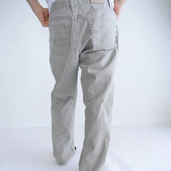 Nevada Cream Denim Straight Leg Jeans - Vintage - Size 38x32 - Picture 3 of 12